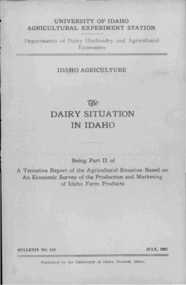 Idaho Agricultural Experiment Station,  Bulletin No. 152, 1927