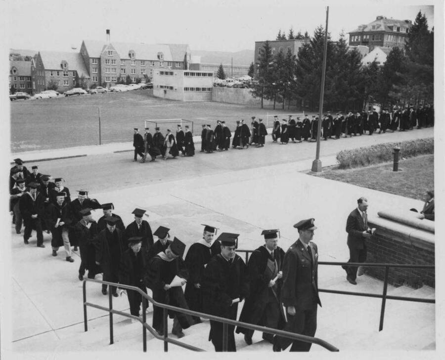 Procession for the 1955 commencement.