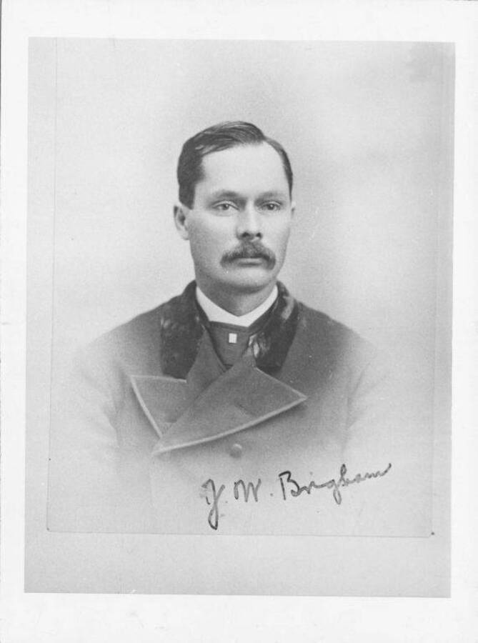 John Warren Brigham, Founder, University of Idaho, 1889, awarded honorary degree 1939. Portrait.