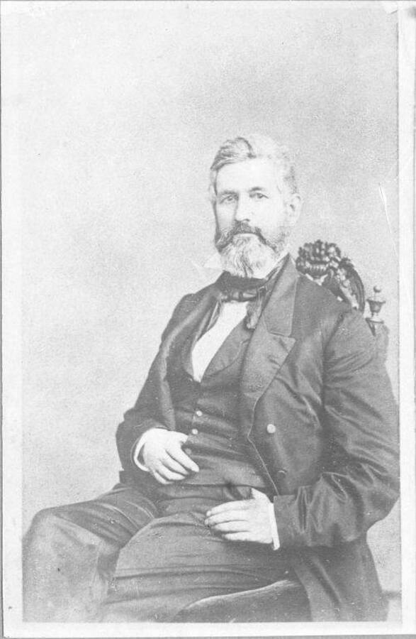 First Governor of Idaho Territory (1863 - 1864). Caption reads:' Idaho. - Photograph of William H. Wallace, First Governor of Idaho Territory, 1863.  N. Y., 1863.  A reproduction of the original photograph.'