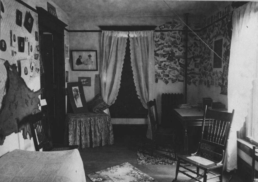 Student bedroom in Ridenbaugh Hall.