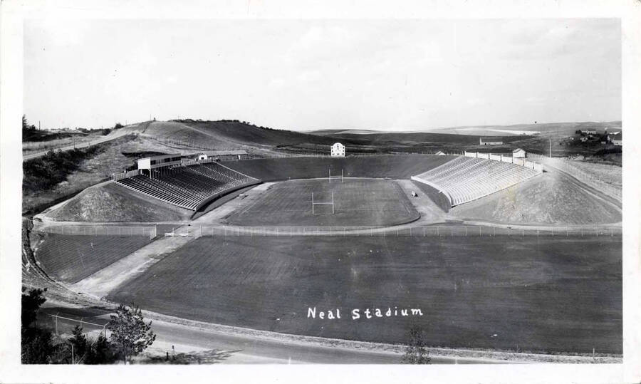 Birds-eye view of Neal Stadium.