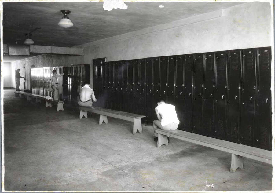 Locker room in Memorial Gymnasium.