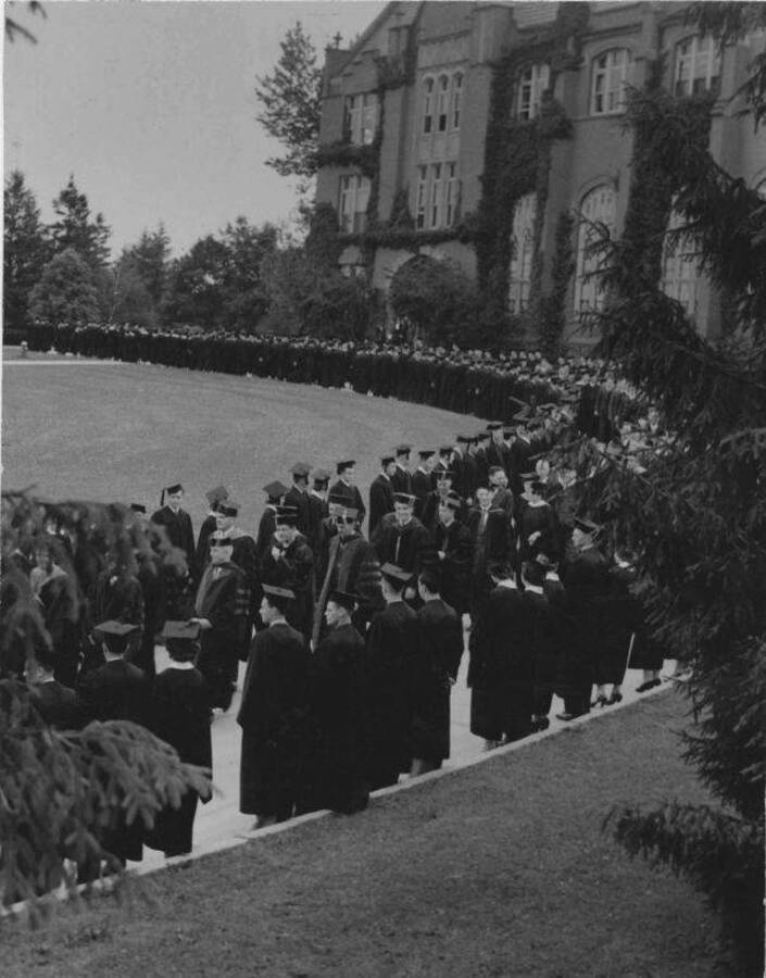 View of an academic procession.