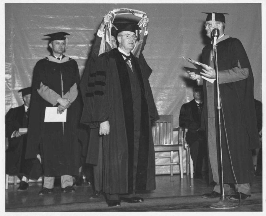 J. Hays receiving honorary degree.