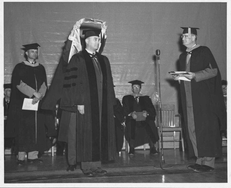 D. Shoults receiving honorary degree.