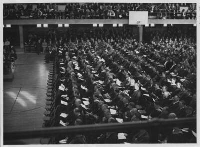 Faculty and portion of audience. From the files of C. J. Brosnan.