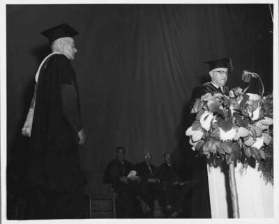 Dr. Theophilus giving remarks at the retirement of Claude W. Ashby.