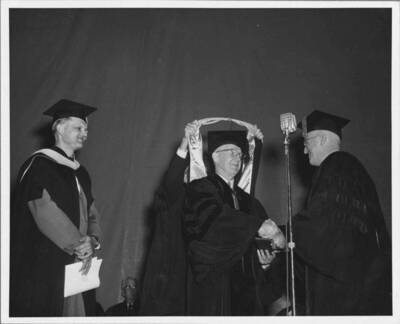 Mark Kulp receiving honorary Doctorate of Science degree.