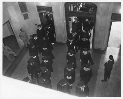 Processional marching into the Memorial Gym.