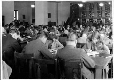 Students studying in the library's Reading Room.