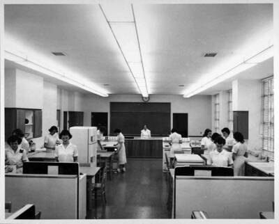 Cooking lab in new Home Economics building.