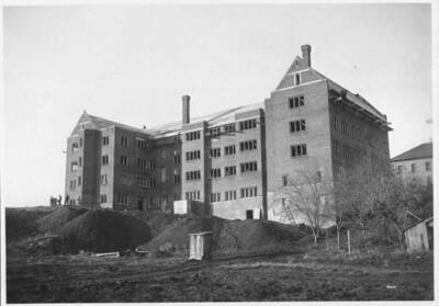 Forney Hall under construction.
