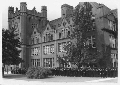 Academic procession in front of the Administration Building.