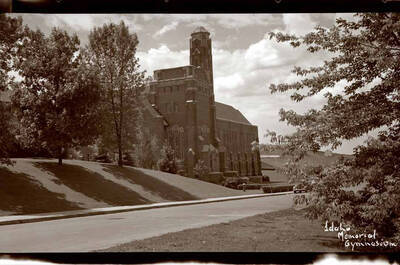 Memorial Gymnasium on the University of Idaho campus.
