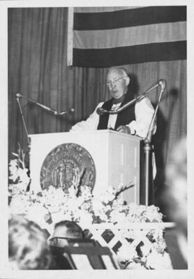 Rt. Rev. Frank A. Rhea, Bishop of Idaho giving Baccalaureate Sermon.