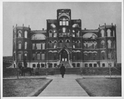 Administration Building after the fire.