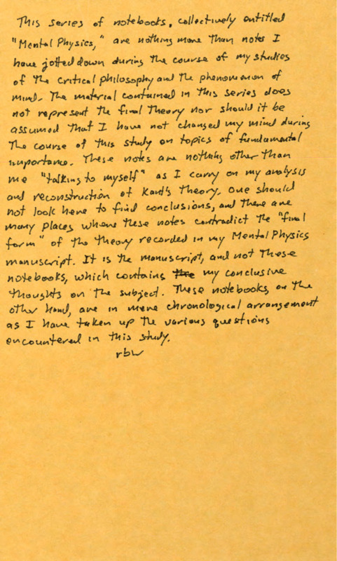 Orange paper with handwritten notes in black ink about philosophy and reasoning.