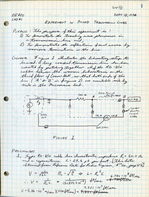 Graph notebook paper with handwritten notes and drawings in black ink about electrical engineering.
