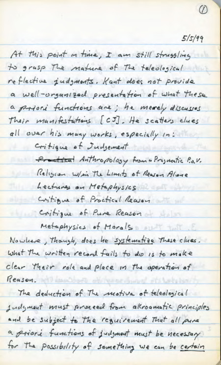 Lined notebook paper with handwritten notes in black ink about mental physics.