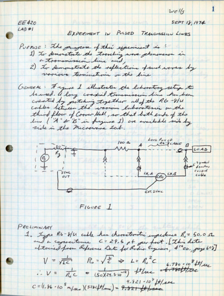 Graph notebook paper with handwritten notes and drawings in black ink about electrical engineering.