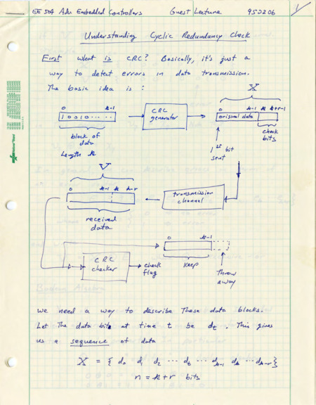 Graph paper with handwritten notes and drawings in blue ink related to electrical engineering.