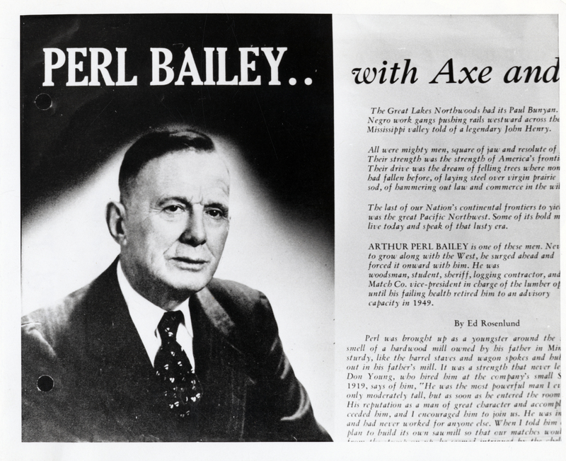 Ab article about Arthur Perl Bailey from Match Tips titled 'Perl Bailey with Axe and...' August 1963 Article by Ed Rosenlund
