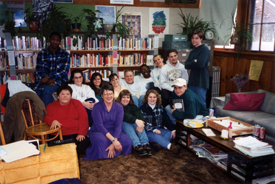 Group portrait inside the Women's Center