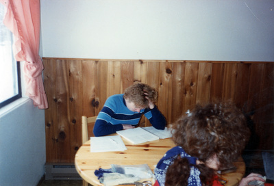 Several people sitting at a table