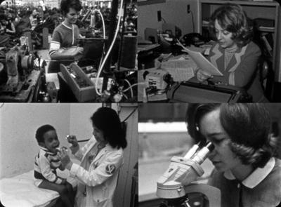 Women at work and doing research