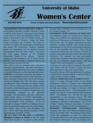 Women's Center November/December