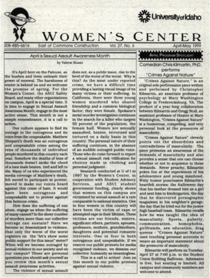 Women's Center Vol. 27, No. 6 April-May 1999