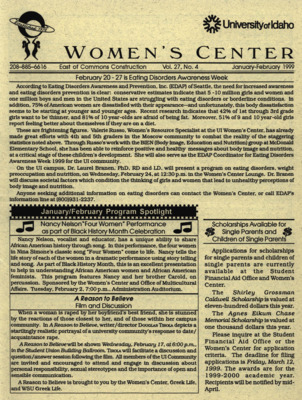 Women's Center Vol. 27, No. 4 January-February 1999