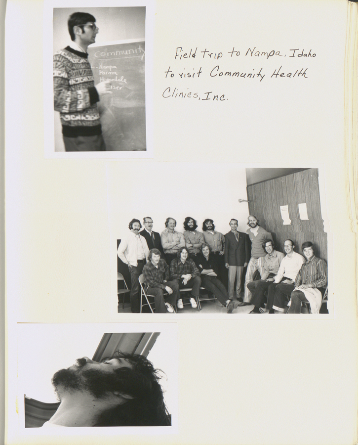 A photograph showing a group of individuals on a field trip to Nampa, Idaho, to visit Community Health Clinics, Inc.