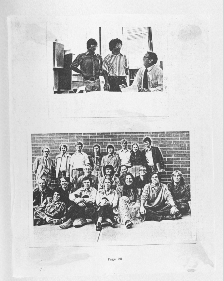 Photographs of students and group photograph of the WAMI 1973-74 cohort.