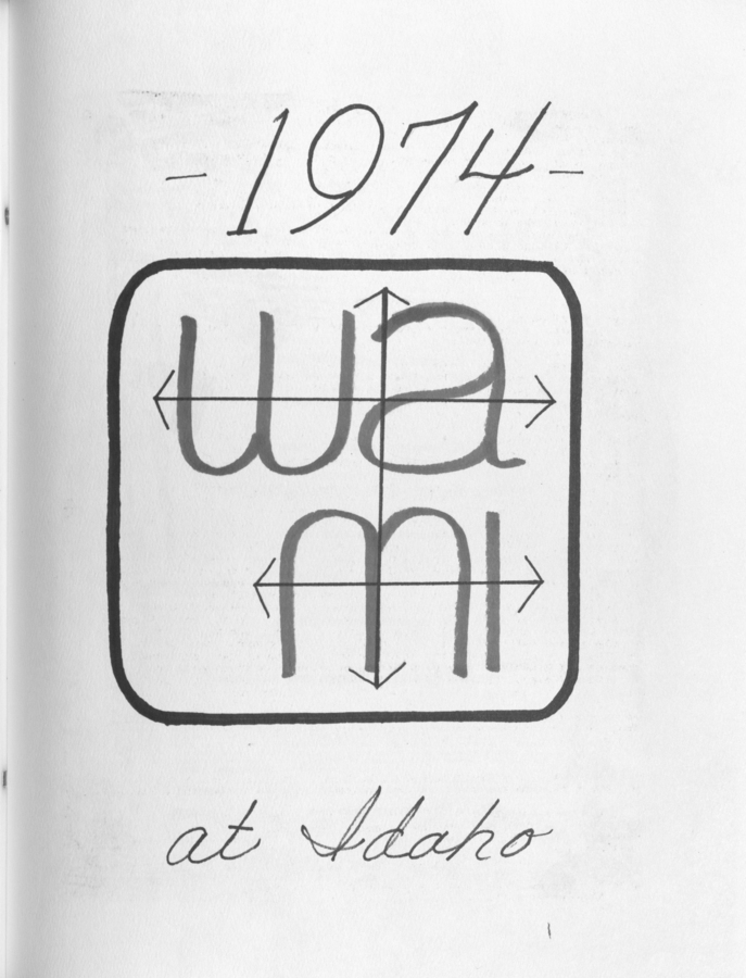 A graphic logo of the WAMI program at Idaho in 1974.